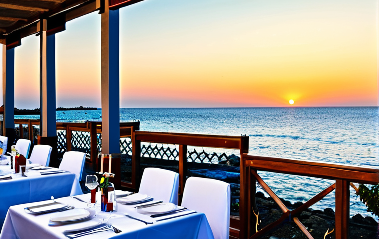 Seafood Restaurant by the Sea**

"A bustling, yet elegant seafood restaurant on the coast of Northern Cyprus at sunset. Diners are fully clothed and enjoying fresh fish and local wine. Tables are set with white linens and candles. The scene includes views of the Mediterranean Sea and the Kyrenia Harbour. The atmosphere is family-friendly and inviting.  Safe for work, appropriate content, professional photography, perfect anatomy, correct proportions, natural pose, well-formed hands, proper finger count, natural body proportions, fully clothed, modest clothing, appropriate attire."

**