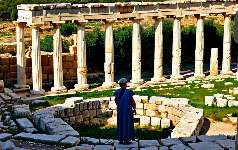 Ancient Salamis Ruins**

"Ancient Greek ruins of Salamis, Cyprus, bathed in golden sunlight. Columns, mosaics, and the remnants of a Roman bath. Perfect anatomy, correct proportions, natural pose, safe for work, appropriate content, fully clothed, professional photography, historical accuracy, daytime scene, archaeological site, tourists exploring. Modest clothing, family-friendly atmosphere."

**